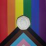 UK 0.5 Pound Base Metals Brilliant Uncirculated (Coloured) Coin 2022 - 50 Years of Pride Image 2