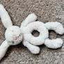 Bashful Bunny Ring Rattle in Cream for newborn, toddler, kids Image 3