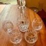 Waterford Crystal Lismore Decanter, Brandy Glasses Image 3
