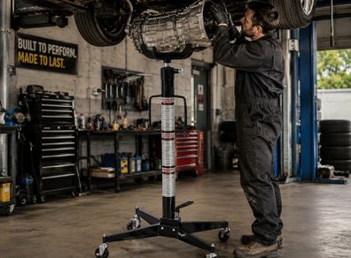 500KG Hydraulic Transmission Jack  Heavy Duty Gearbox Lift with Foot Pedal & Adjustable Height