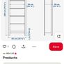 White Brusali Ikea bookcase Image 2