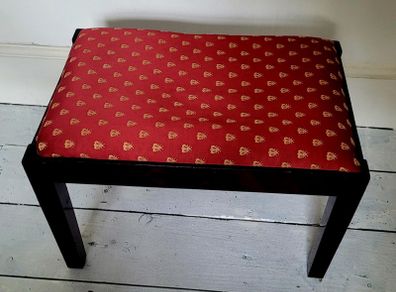 Vintage flamed mahogany footstool