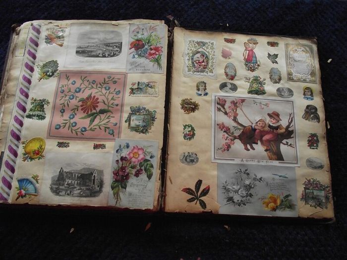 Victorian/Edwardian Album of colourful scraps - Circa 1890's/1900's