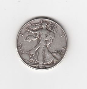 USA, Half Dollar, 1942, 90% silver coin (no. 471)