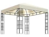 Gazebo with String Lights 3x3 m Cream