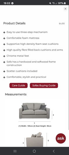 2 Seater Sofa Bed