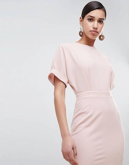 BNWT ASOS Wiggle Dress in Blush