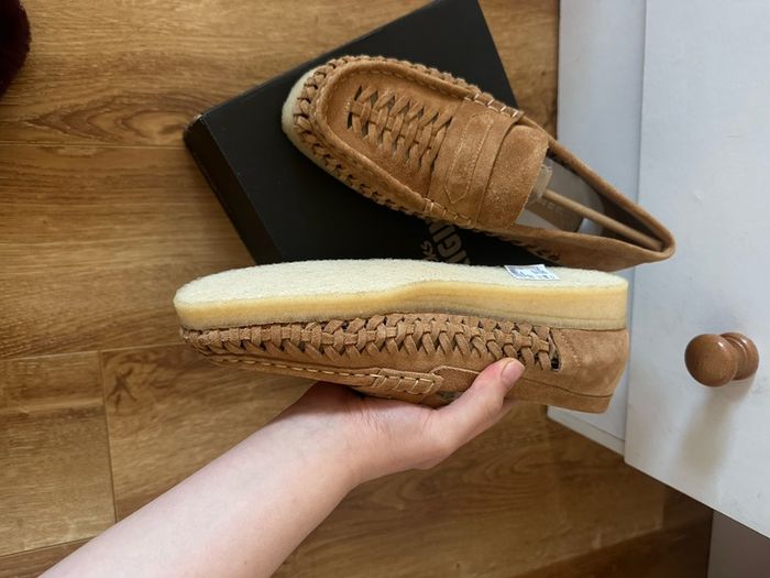 Wallabee Loafer Weave Tan Suede