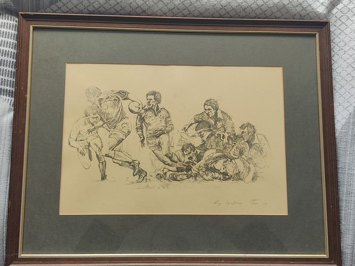 Roy Lyndsay Ireland v Scotland ( Rugby ) 1982 lithograph