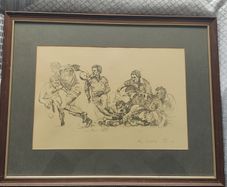 Roy Lyndsay Ireland v Scotland ( Rugby ) 1982 lithograph