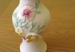 Vase with raised flower detail