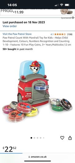 Paw Patrol Count With Marshall Toy