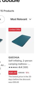 Self Inflating Mattress (DOUBLE)