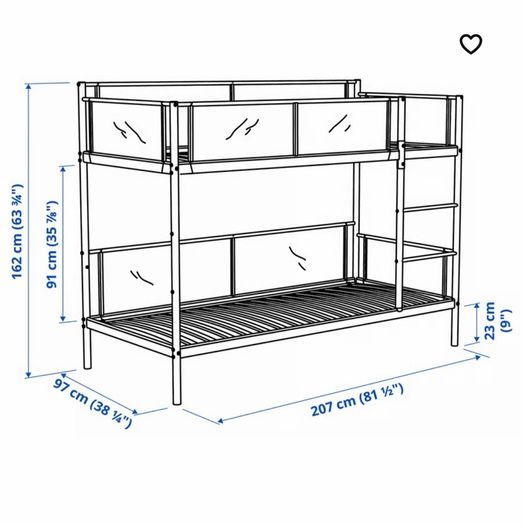 Ikea Vitval Bunk Bed Frame