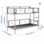 VITVAL Bunk bed frame, white/light grey, 90x200 cm Image 2