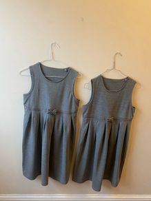 Lily & Dan pinafore x2 (new) age 11-12