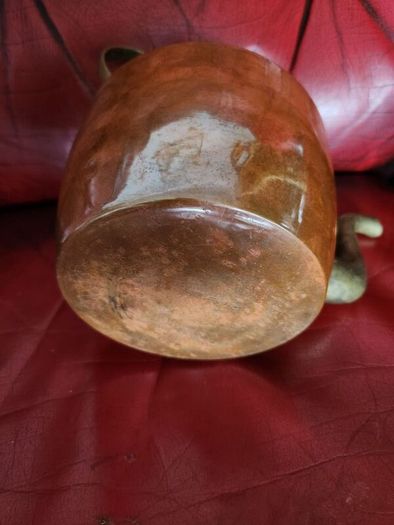 French copper and brass kettle