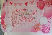 Baby Girl Gender Reveal Party Banner