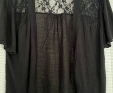 Black Lace Back Cardigan