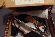 River Island size 4 wide fit suede feel dressy shoe rrp 55 euro