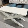 White Wooden Console Table 50x75x140cm Perfect for up-cyclin/repainting Image 2