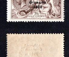 1922-3 Ireland 2s6d Thom Saorstat 3-line overprint with Accent missing of a of Saorstat mint hinged.