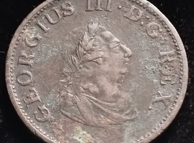 #530 - Ireland - Hibernia - 1805 - Half Penny - George III