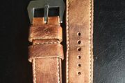 Aged leather strap for 47mm Panerai watches