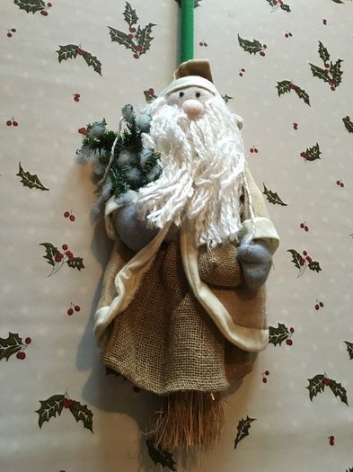 Santa broom. Brand new