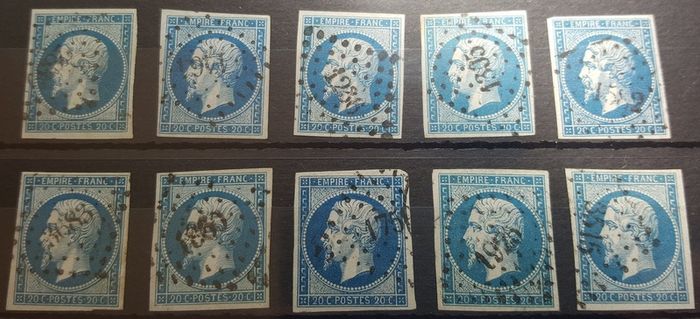 Stamps x 30  France Circa. 1870 Napoleon & Ceres