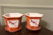 Octagonal plant pots (vintage)
