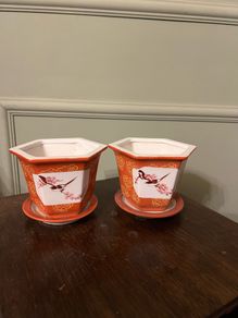 Octagonal plant pots (vintage)