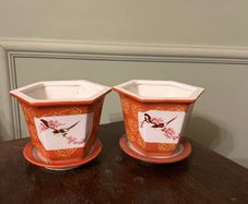 Octagonal plant pots (vintage)