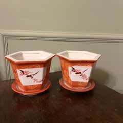Octagonal plant pots (vintage)