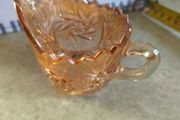 marigold carnival glass creamer jug,