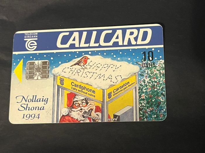 1990's Christmas theme telecom eireann call cards x 3