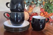 Denby small mugs and saucers