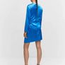 Mango Blue Satin Mini Dress Image 2