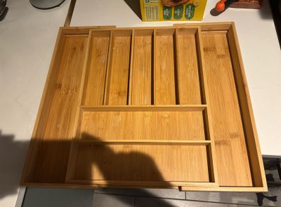 Expandable Bamboo Drawer Organiser