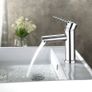 Bathroom Sink Washroom Basin Single Lever Chrome Brass Mixer Tap With Pop Up Waste Image 2