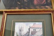 2 framed art work- 1- Vermeer's The Glass of Wine Fine Art Print -  Classic Wall Decor . 25.00euro.2- Helmsley Yorksire Colin Williamson Watercolour 35.00 euro.