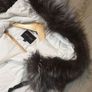 White Winter Jacket With Fur Size Medium Image 6