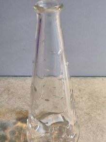 small glass vase.