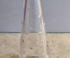 small glass vase.