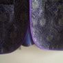 Mens Purple & Gold Printed Silk Brocade  Bundi Waiscoat Image 9