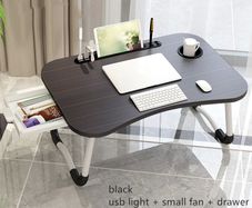 Home Folding Laptop Desk for Bed & Sofa Laptop Bed Tray Table Desk Portable Lap Desk for Study and Reading Bed Top Tray Table