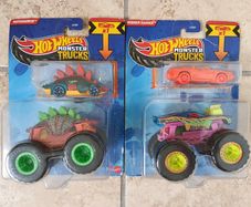 2x Double Pack Hot Wheels Monster Trucks 2024 - Motosaurus + Rodger Dodger GRH81