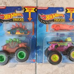 2x Double Pack Hot Wheels Monster Trucks 2024 - Motosaurus + Rodger Dodger GRH81