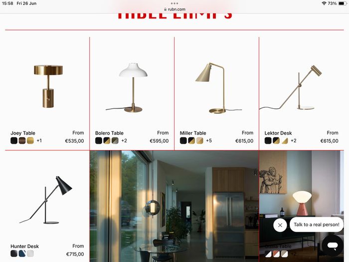 Rubn Miller  Grey Table lamp