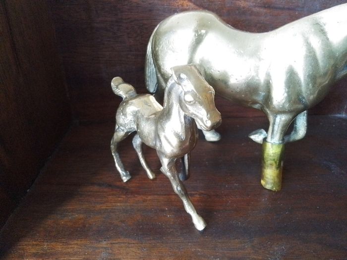 Brass Mare & Foal